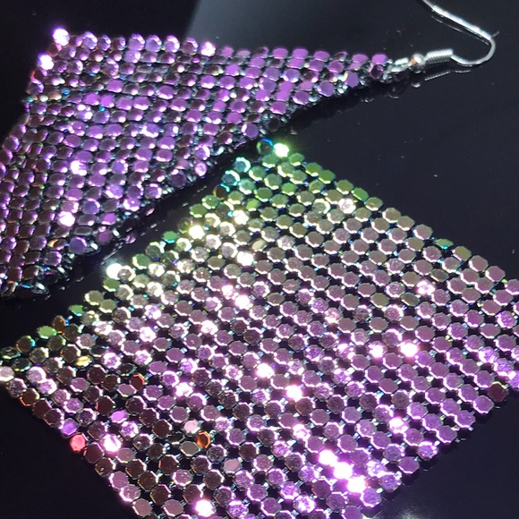 NEW Maxi Bling Statement Ombré Drop Earrings - Picture 5 of 8